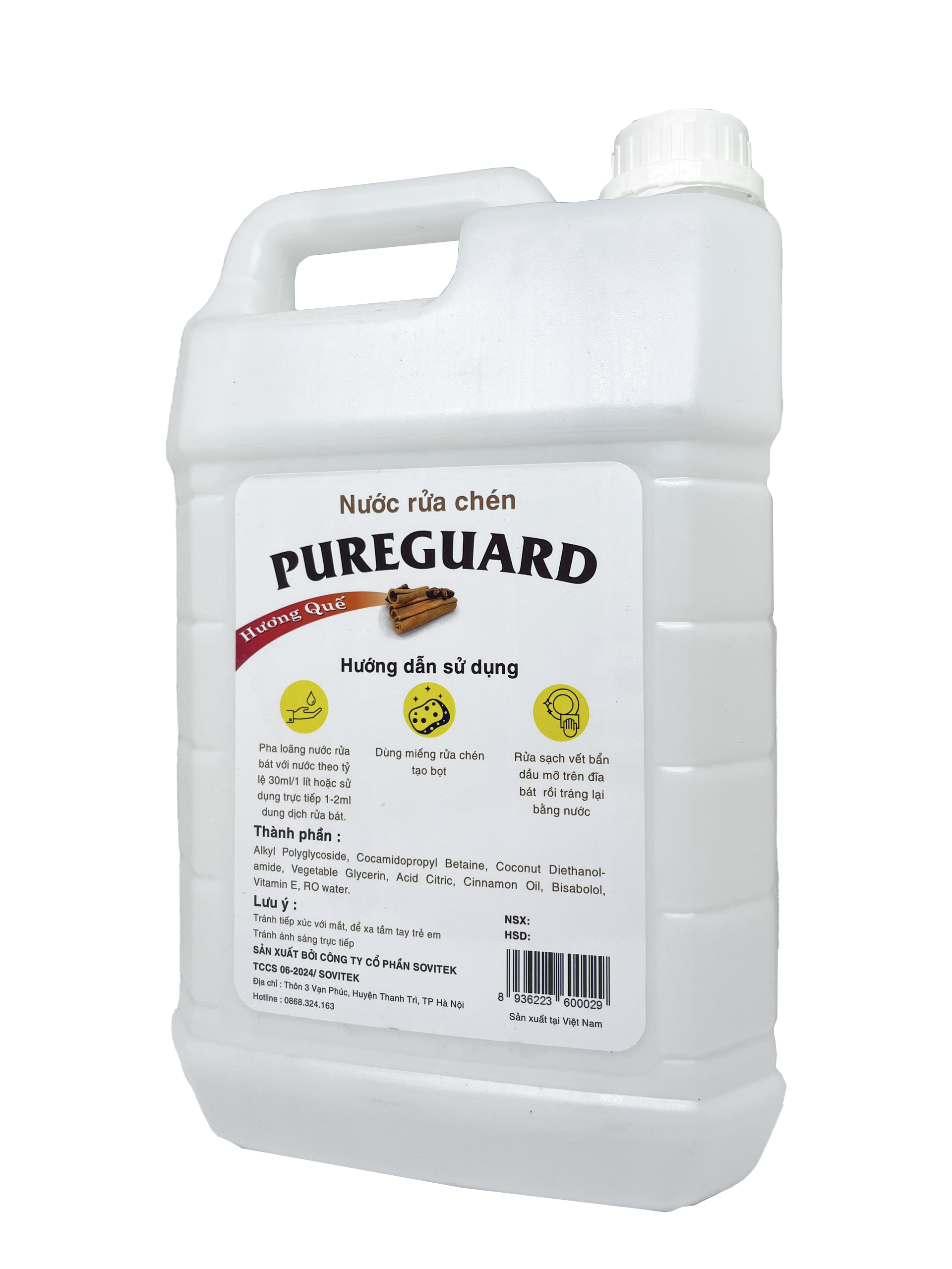 PURE GUARD Quế - Dung dịch rửa bát